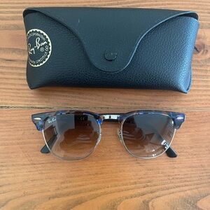 Ray-Ban Clubmaster Sunglasses - Tortoiseshell Frame with Brown Gradient Lenses